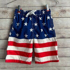 Boy's American Flag Swim Trunks